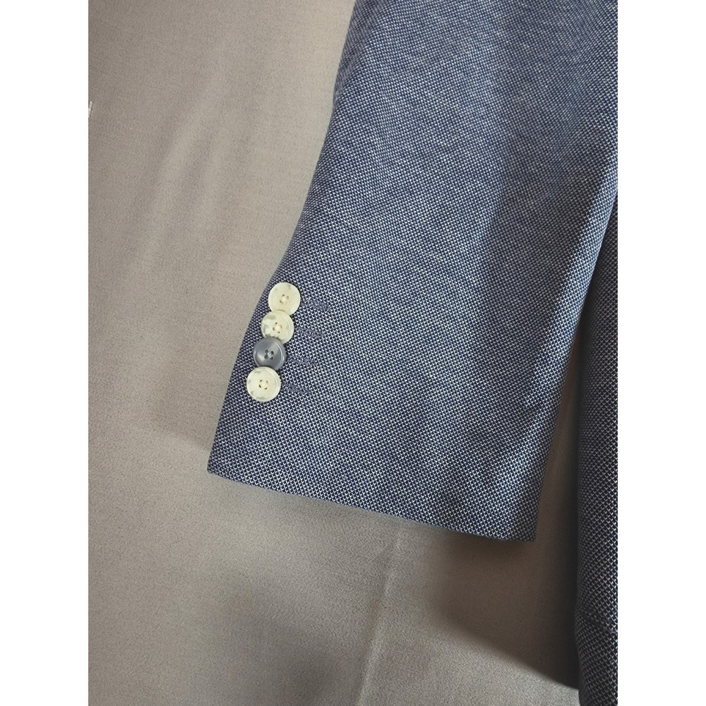 NWT‎ Lot Michael Strahan Mens Modern Fit Knit Sport Coat Blazer Blue Grey Navy M - Picture 9 of 16